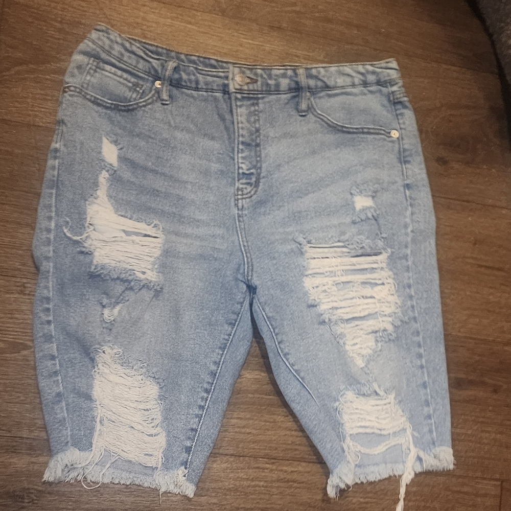 Wild Fable High Rise Distressed Denim Shorts 16
